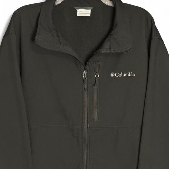 Columbia Ascender Softshell Jacket Mens XXL Zip Up Black Stretch Water Resistant - Picture 3 of 11